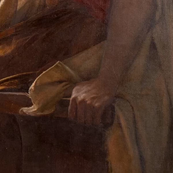 La Cena di Emmaus - Chiesa di San Salvatore, Gerusalemme, dettaglio